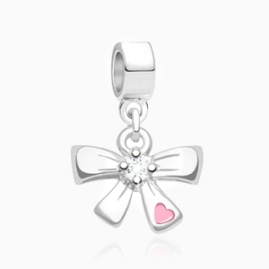 Bow-u-tiful You, Sterling Silver and Enamel Bow - Adoré™ Pendant