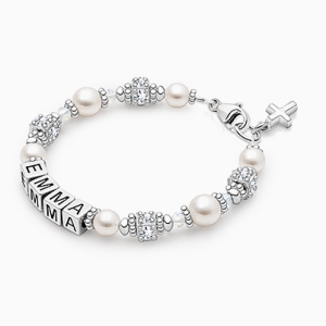 Name Bracelet for Girls First Holy Communion