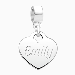 A Girl's Heart, Sterling Silver with FREE Engraving of Her Name, Initial or Monogram - Adoré Pendant