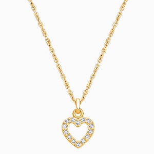 Eternal Heart, Pavé CZ Children&#039;s Necklace for Girls - 14K Gold