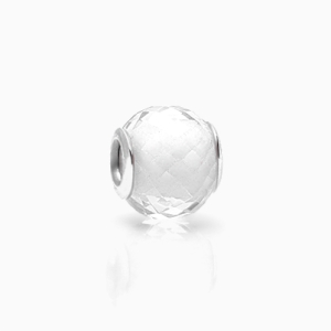 Baby's Breath, Sterling Silver and Clear Glass Faceted Round, Adoré Charm