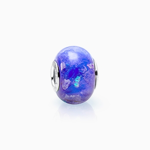 Night Owl, Sterling Silver and Lotus Blue Murano Glass (Hand Made in Italy) - Children's Adoré™ Charm