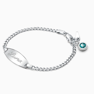 Classic Baby/Children's Engraved ID Bracelet - Sterling Silver