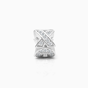 Endless Hugs & Kisses, Sterling Silver with Clear CZ's XOXO - Adoré Charm