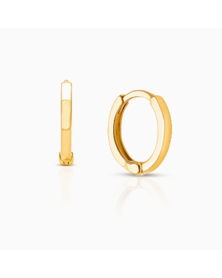 11mm Modern Huggie Hoops, Teen&#039;s Earrings - 14K Gold