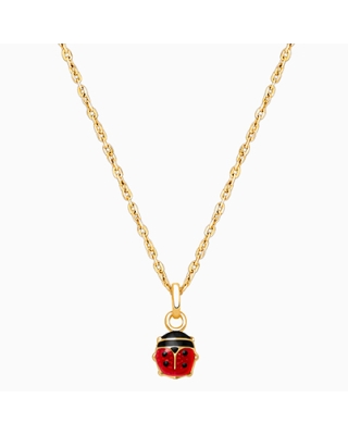 Lil&#039; Ladybug, Teeny Tiny Children&#039;s Necklace for Girls - 14K Gold