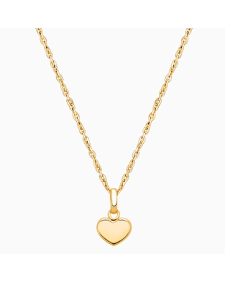 Modern Heart, Children&#039;s Necklace for Girls - 14K Gold