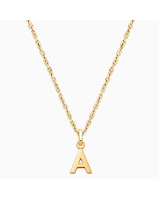 Modern Initial Personalized Children&#039;s Necklace for Girls - 14K Gold
