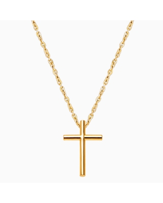 Rounded Cross, Teen's Necklace for Girls - 14K Gold