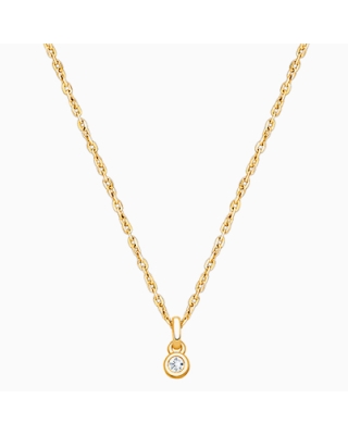 My 1st Diamond, Teeny Tiny Teen&#039;s Necklace with Genuine Diamond for Girls - 14K Gold