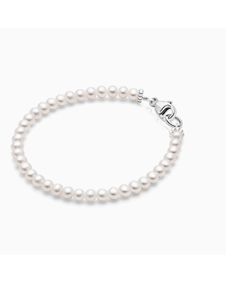 3mm Cultured Pearls, Baby/Children&#039;s Beaded Bracelet for Girls - Sterling Silver
