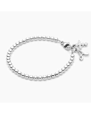 3mm Tiny Blessings Beads, Christening/Baptism Baby/Children's Beaded Bracelet for Boys - Sterling Silver
