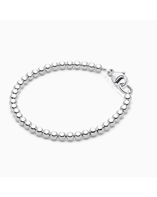 3mm Tiny Blessings Beads, Baby/Children's Beaded Bracelet for Girls - Sterling Silver