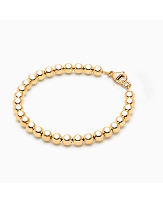 4mm Tiny Blessings Beads, Teen&#039;s Beaded Bracelet - 14K Gold