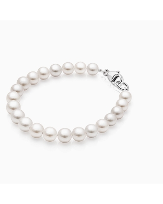 5mm Cultured Pearls, Baby/Children&#039;s Beaded Bracelet for Girls - Sterling Silver