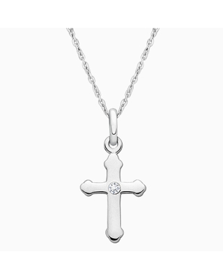 Silver Cross Necklace for Boys