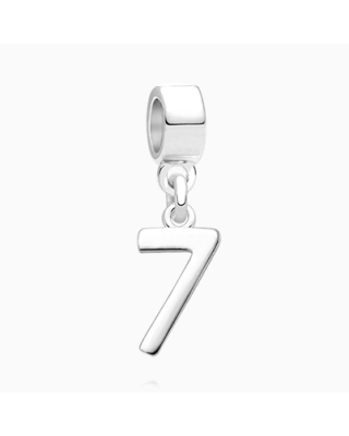 Lucky Seven, Sterling Silver Number 7 Charm - Adoré Pendant
