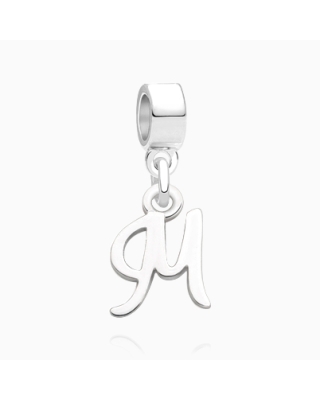 Cursive Initial, Sterling Silver Letter (26 Chracters Available) - Adoré Pendant