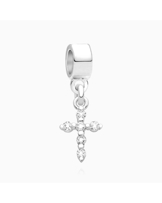Devinely Devoted, Sterling Silver and CZ Pavé Cross - Adoré Pendant