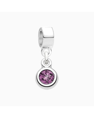 February Birthstone - Amethyst, Sterling Silver and Swarovski® Colored Crystal - Adoré Pendant
