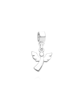 Enlarged to Show Detail Adoré&trade; Charm Shown with Silver Bail
