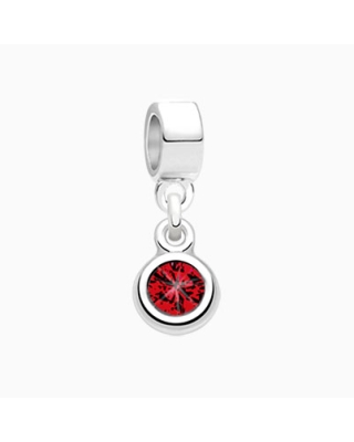 January Birthstone - Garnet, Sterling Silver and Swarovski® Colored Crystal - Adoré Pendant