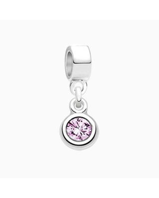 June Birthstone - Light Amethyst, Sterling Silver and Swarovski® Colored Crystal - Adoré Pendant