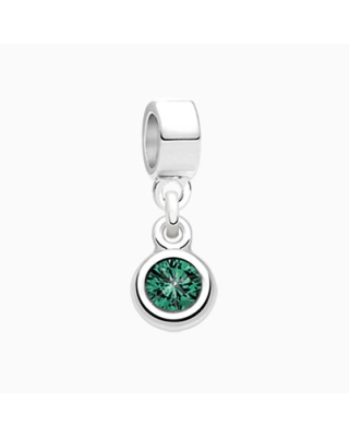 May Birthstone - Emerald, Sterling Silver and Swarovski® Colored Crystal - Adoré Pendant