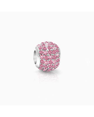 Fairytale Princess, Pink CZ Sparkling Lights Pavé Round - Adoré Charm