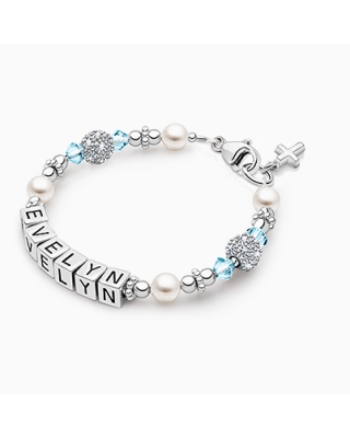 First Holy Communion Name Bracelet for Girls