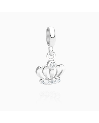 Once Upon a Time..., Sterling Silver and CZ Crown - Adoré Pendant