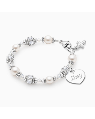 Personalized Engraved Bracelet for Girls Christening/Baptism
