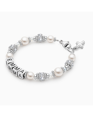 Name Bracelet for Girls First Holy Communion