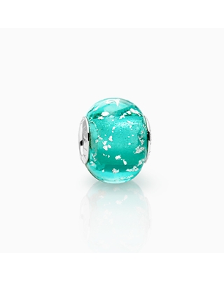 December Birthstone, Sterling Silver and Blue Zircon Murano Glass (Hand Made in Italy) - Children&#039;s Adoré™ Charm