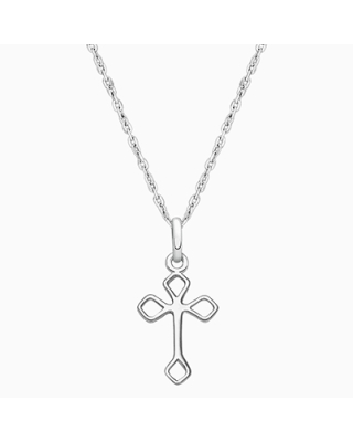 Silver Cross Necklace for Girls