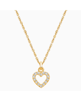 Eternal Heart, Pavé CZ Children&#039;s Necklace for Girls - 14K Gold