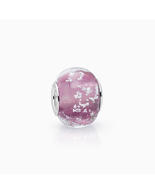 February Birthstone, Sterling Silver and Amethyst Purple Murano Glass (Hand Made in Italy) - Children&#039;s Adoré™ Charm