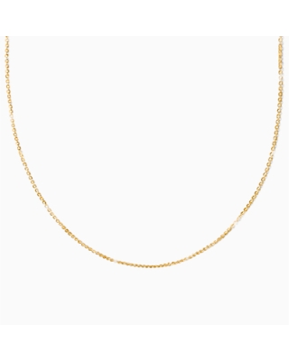 Individual Necklace Chain, Extendable Italian Made Diamond Cut Cable Chain - 14K Gold