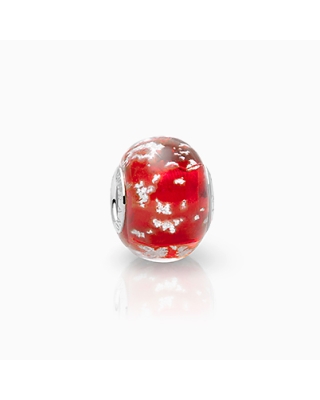 July Birthstone, Sterling Silver and Ruby Red Murano Glass (Hand Made in Italy) - Children&#039;s Adoré™ Charm
