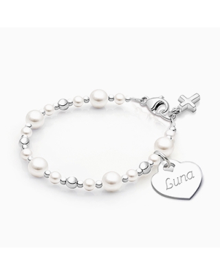 Timeless Pearls Bracelet for Girls Christening/Baptism