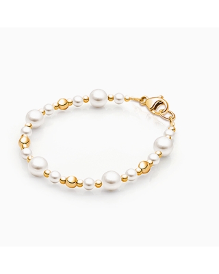Little Lady, Baby/Children’s Beaded Bracelet for Girls - 14K Gold
