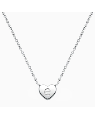 Mini Sliding Heart Necklace for Teens (Includes Chain &amp; FREE Engraving) - Sterling Silver