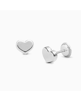 Communion Earrings Gold Hearts