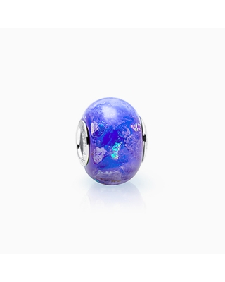 Night Owl, Sterling Silver and Lotus Blue Murano Glass (Hand Made in Italy) - Children&#039;s Adoré™ Charm