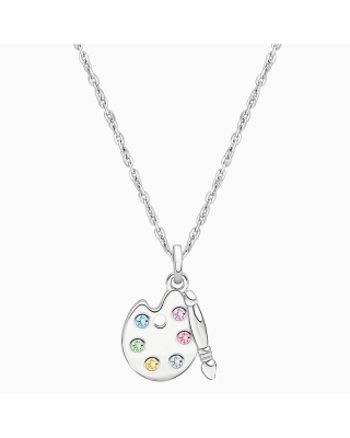 Little Artist, Children&#039;s Painter&#039;s Palette Necklace for Girls - Sterling Silver
