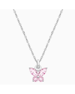 Gia™ Baby Butterfly, Pink CZ Children's Necklace for Girls - Sterling Silver