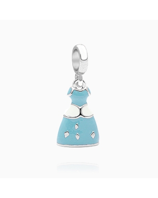 Bibbidi Bobbidi Blue!, Sterling SIlver Blue Princess Dress - Adoré Pendant