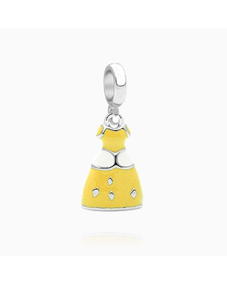 Belle of the Ball, Sterling Silver Yellow Princess Dress - Adoré Pendant