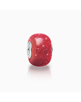 Ruby Slippers, Sterling Silver and Red Glittering Murano Glass (Hand Made in Italy) - Children's Adoré™ Charm