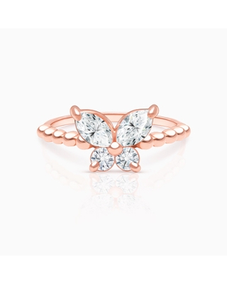 Rosabella™ Butterfly, Clear CZ Children&#039;s Ring for Girls - Sterling Silver